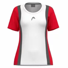 Head Club 25 Tech T-shirt Women Red/White