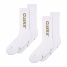 Cuera Padel Socks 2-Pack White/Walnut